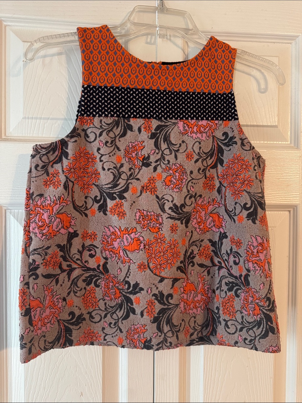 Anthropologie Meadow Rue Orange and Purple Knit Sweater (XS)